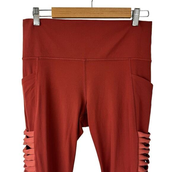 Athleta Salutation Stash Pocket II Twist 7/8 Tight in Russet Brown High Rise L - Picture 3 of 16
